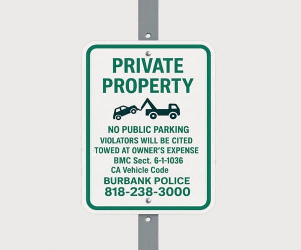 Reflective Parking Sign